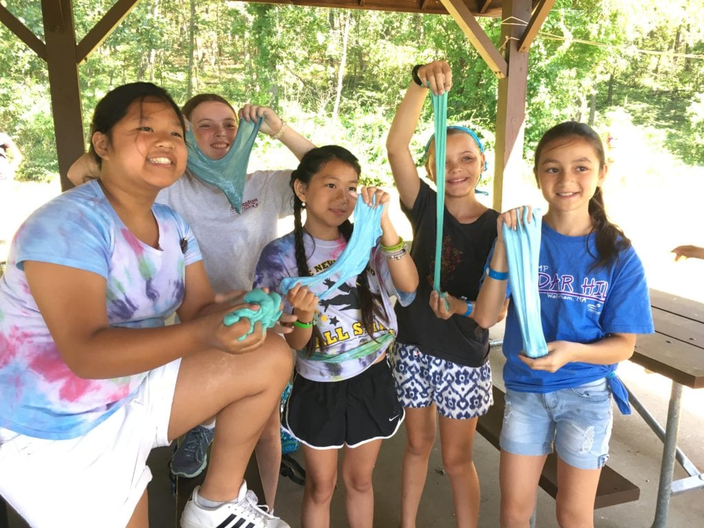 Girl Scouts make slime