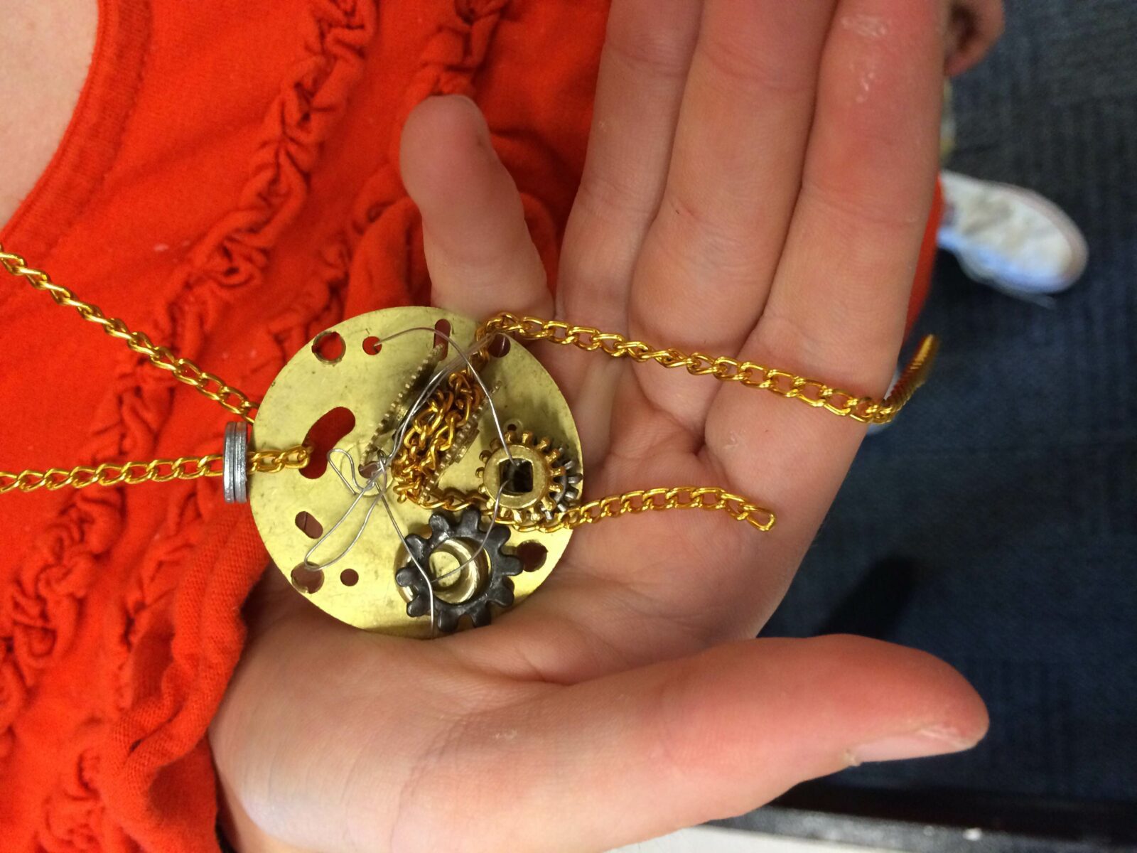 Steampunk jewelry at the Newton Free Library