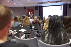 Student lecture at university
