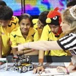 FIRST LEGO League students