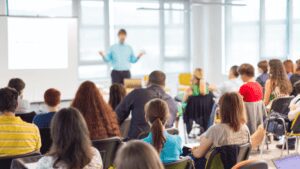 Students at a lecture