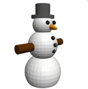 BlocksCAD Snowman