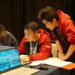 students participating in cyberpatriot competition