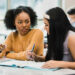 teen girl tutoring a student